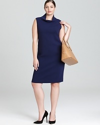 Rendered in sumptuous wool, this timeless Lafayette 148 New York Plus sheath dress flaunts a chic collar for effortless sophistication. Rendered in sumptuous wool, this timeless Lafayette 148 New York Plus sheath dress flaunts a chic collar for effortless sophistication.