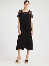 Airy, open-weave stretch lace, tailored in a boxy, easy-to-wear silhouette.Jewel necklineCap sleevesAbout 26 from shoulder to hem80% nylon/20% spandexHand washMade in USAModel shown is 5'11 (180cm) wearing US size Small. Airy, open-weave stretch lace, tailored in a boxy, easy-to-wear silhouette.Jewel necklineCap sleevesAbout 26 from shoulder to hem80% nylon/20% spandexHand washMade in USAModel shown is 5'11 (180cm) wearing US size Small.