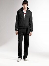Slim-fitting jacket in felted towelling cotton with signature web detail. Zip front Side zip pockets Cotton Dry clean Made in Italy Slim-fitting jacket in felted towelling cotton with signature web detail. Zip front Side zip pockets Cotton Dry clean Made in Italy