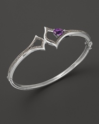 Badgley Mischka Amethyst Logo Cuff With Brown Diamonds Badgley Mischka Amethyst Logo Cuff With Brown Diamonds