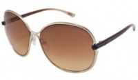 Tom Ford TF 222 Leila 28A Gold And Amber Metal Sunglasses Tom Ford TF 222 Leila 28A Gold And Amber Metal Sunglasses