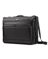 Sleek, slender & streamlined, this garment bag is built ultra-lightweight with a book-opening design that gives you easy access to all of your belongings and also packs in even more without weighing you down. Multiple interior pockets provide exceptional organization, while a removable, padded shoulder strap keeps comfort coming. 10-year warranty. Sleek, slender & streamlined, this garment bag is built ultra-lightweight with a book-opening design that gives you easy access to all of your belongings and also packs in even more without weighing you down. Multiple interior pockets provide exceptional organization, while a removable, padded shoulder strap keeps comfort coming. 10-year warranty.