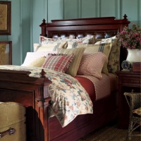Lauren by Ralph Lauren Bed Blanket King Lake House Solid Red Cotton Twisted Yarn Lauren by Ralph Lauren Bed Blanket King Lake House Solid Red Cotton Twisted Yarn