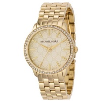 Michael Kors Watches Michael Kors Ladies Gold 5- Link Round Argyle MK with Glitz Michael Kors Watches Michael Kors Ladies Gold 5- Link Round Argyle MK with Glitz