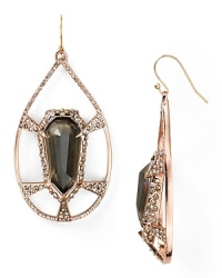 Delight in the eclectic glamor of these Alexis Bittar earrings, which feature bold bejeweled teardrops, cast in a rose gold setting. Delight in the eclectic glamor of these Alexis Bittar earrings, which feature bold bejeweled teardrops, cast in a rose gold setting.
