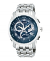 This multifunctional watch keeps you on time and in style, by Citizen. This multifunctional watch keeps you on time and in style, by Citizen.