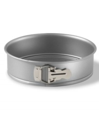 Master the big reveal! Perfect for cheesecakes and layered dishes that need easy, gentle release from the pan, this heavy-gauge steel provides even heating and features two interlocking layers of unrivaled nonstick. Start baking & start dishing out masterpiece desserts! Master the big reveal! Perfect for cheesecakes and layered dishes that need easy, gentle release from the pan, this heavy-gauge steel provides even heating and features two interlocking layers of unrivaled nonstick. Start baking & start dishing out masterpiece desserts!