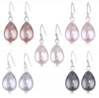 Cream, Champagne, Pink, Light Grey and Dark Grey Simulated Pearl Multiple Drop Earring Set Cream, Champagne, Pink, Light Grey and Dark Grey Simulated Pearl Multiple Drop Earring Set