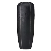 The timeless shape of this hand-blown Donna Karan vase with etched detailing lends a sleek yet heirloom silhouette to any décor. Available in black, icicle and glacier. The timeless shape of this hand-blown Donna Karan vase with etched detailing lends a sleek yet heirloom silhouette to any décor. Available in black, icicle and glacier.