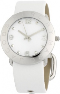 Women's White Dial White Leather