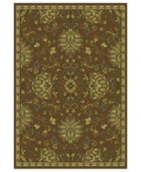 The bold and the beautiful! With lush blooms and a deep rust shade, this St. Lawrence rug offers a perfectly modern take on traditionally elegant styling. Crafted of durable polypropylene for years of long-lasting beauty. The bold and the beautiful! With lush blooms and a deep rust shade, this St. Lawrence rug offers a perfectly modern take on traditionally elegant styling. Crafted of durable polypropylene for years of long-lasting beauty.