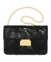 Sleek and chic, the Sloan clutch purse by MICHAEL Michael Kors also flaunts an optional chain strap.