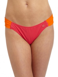 THE LOOKColorblock panelsElastic waist and leg openingsLogo-embossed button at one sideTHE MATERIAL80% nylon/20% spandexFully linedCARE & ORIGINHand washImportedPlease note: Bikini top sold separately. THE LOOKColorblock panelsElastic waist and leg openingsLogo-embossed button at one sideTHE MATERIAL80% nylon/20% spandexFully linedCARE & ORIGINHand washImportedPlease note: Bikini top sold separately.
