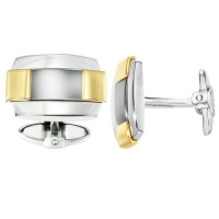 Dolan Bullock Sterling Silver and 14k Yellow Gold Hematite Cuff Links Dolan Bullock Sterling Silver and 14k Yellow Gold Hematite Cuff Links