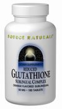 Source Naturals Reduced Glutathione Sublingual Complex 50 mg 100 Tablets Source Naturals Reduced Glutathione Sublingual Complex 50 mg 100 Tablets