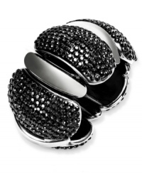 Alluring hematite-hued acrylic stones lend texture and appeal to this stretch bracelet from Style&co. Stretches to fit wrist. Crafted in silver tone mixed metal. Approximate length: 8-1/4 inches. Alluring hematite-hued acrylic stones lend texture and appeal to this stretch bracelet from Style&co. Stretches to fit wrist. Crafted in silver tone mixed metal. Approximate length: 8-1/4 inches.