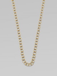 A radiant, 18k gold design with chic oval links. 18k goldLength, about 32S-hook closureMade in Italy A radiant, 18k gold design with chic oval links. 18k goldLength, about 32S-hook closureMade in Italy