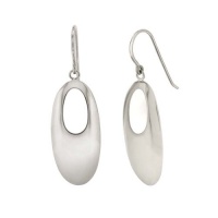 Sterling Silver Oval Dangle Earrings Sterling Silver Oval Dangle Earrings