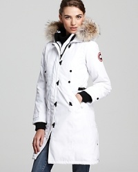 With both technical and fashionable details, Canada Goose's Kensington parka is the best of both worlds. Fleece trim, an extra-warm down fill and an adjustable fit lend practicality, while a fur trim and modern silhouette lend good-looking details. With both technical and fashionable details, Canada Goose's Kensington parka is the best of both worlds. Fleece trim, an extra-warm down fill and an adjustable fit lend practicality, while a fur trim and modern silhouette lend good-looking details.