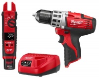Milwaukee 2207-21P M12 12V Cordless Fork Meter with 2410 Cordless Drill Combo Kit Milwaukee 2207-21P M12 12V Cordless Fork Meter with 2410 Cordless Drill Combo Kit
