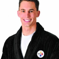 NFL Pittsburgh Steelers Cotton Robe (Black, One Size) NFL Pittsburgh Steelers Cotton Robe (Black, One Size)