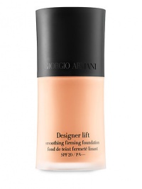 Armani's latest foundation features ten shades of a smoothing and firming fluid foundation with SPF 20.The Armani unique Stretching Micro-fil™ technology drapes the face with an ultrafine micro-lifting matrix. This elastic matrix seals in a high concentration of exclusive emollients and velvet filters that immediately stretch, soften and firm the skin surface. Armani's latest foundation features ten shades of a smoothing and firming fluid foundation with SPF 20.The Armani unique Stretching Micro-fil™ technology drapes the face with an ultrafine micro-lifting matrix. This elastic matrix seals in a high concentration of exclusive emollients and velvet filters that immediately stretch, soften and firm the skin surface.