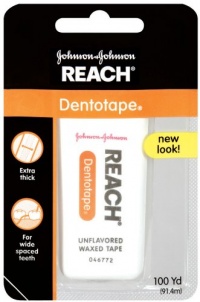 Reach Dentotape, Unflavored, Waxed Floss, 100 Yard (Pack of 6) Reach Dentotape, Unflavored, Waxed Floss, 100 Yard (Pack of 6)
