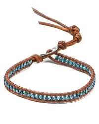 Chan Luu wraps up the boho luxe look with this leather bracelet, accented by a free-spirited mix of semi precious stones and colored crystals. Chan Luu wraps up the boho luxe look with this leather bracelet, accented by a free-spirited mix of semi precious stones and colored crystals.