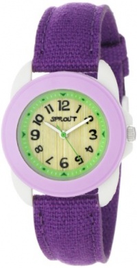 Sprout Unisex ST1011LVIVPR Eco-Friendly Corn Resin and Purple Organic Cotton Strap Watch Sprout Unisex ST1011LVIVPR Eco-Friendly Corn Resin and Purple Organic Cotton Strap Watch