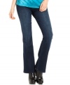 Get a cute, curve-hugging fit from Calvin Klein Jeans with these classic petite bootcut jeans.