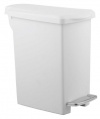 simplehuman 10L-Liter / 2.6-Gallon Slim Step Trash Can, White Plastic