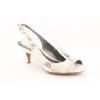 Alfani Torrie Peep Toe Slingbacks Heels Shoes Ivory Womens New/Display