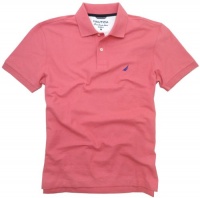 Nautica Mens Ss Deck Slim Fit Polo Shirt, Desert Rose Nautica Mens Ss Deck Slim Fit Polo Shirt, Desert Rose