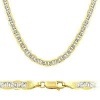 Solid 14k Two Tone Gold Gucci Mariner Chain Necklace 4.3mm 24