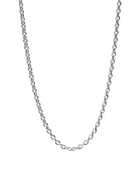 A classic sterling silver link necklace from PANDORA. A classic sterling silver link necklace from PANDORA.