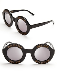 Known for its unique, California-inspired designs, WILDFOX debuts its foray into sunglasses with these attention-grabbing shades. Known for its unique, California-inspired designs, WILDFOX debuts its foray into sunglasses with these attention-grabbing shades.