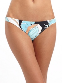 THE LOOKMulticolor swirl patternElastic waist and leg openingsTHE MATERIAL80% nylon/20% spandexFully linedCARE & ORIGINHand washMade in USAPlease note: Bikini top sold separately. THE LOOKMulticolor swirl patternElastic waist and leg openingsTHE MATERIAL80% nylon/20% spandexFully linedCARE & ORIGINHand washMade in USAPlease note: Bikini top sold separately.