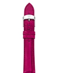 Update your look with a rich, Raspberry alligator strap. The stainless steel buckle has signature logo engraving. Interchangeable with any Michele watch head from the Sport Sail. Update your look with a rich, Raspberry alligator strap. The stainless steel buckle has signature logo engraving. Interchangeable with any Michele watch head from the Sport Sail.