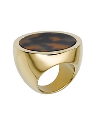 Celebrate vintage glamour with Michael Kors' retro-chic cocktail ring. Slip on the tortoise-trimmed bauble with oversized shades and ankle-biting capris to be a modern-day muse. Celebrate vintage glamour with Michael Kors' retro-chic cocktail ring. Slip on the tortoise-trimmed bauble with oversized shades and ankle-biting capris to be a modern-day muse.