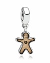 A cute and colorful gingerbread man PANDORA charm in sterling silver and enamel recalls happy holiday memories all year round.