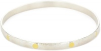 GURHAN Midnight Silver with High Karat Gold Flakes Bangle Bracelet GURHAN Midnight Silver with High Karat Gold Flakes Bangle Bracelet