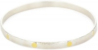 GURHAN Midnight Silver with High Karat Gold Flakes Bangle Bracelet