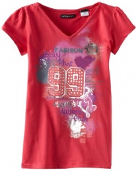 Baby Phat - Kids Girls 7-16 Printed Tee, Pink, Small Baby Phat - Kids Girls 7-16 Printed Tee, Pink, Small