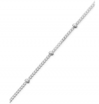 Giani Bernini Sterling Silver Anklet, 10 Beaded Cable Link Chain Giani Bernini Sterling Silver Anklet, 10 Beaded Cable Link Chain