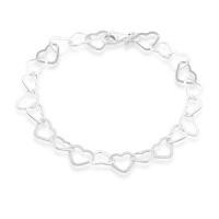Sterling Silver Heart Link Bracelet Sterling Silver Heart Link Bracelet