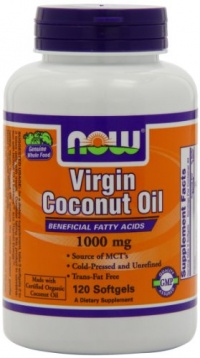 NOW Foods Virgin Coconut Oil 1000mg, 120 Softgels NOW Foods Virgin Coconut Oil 1000mg, 120 Softgels