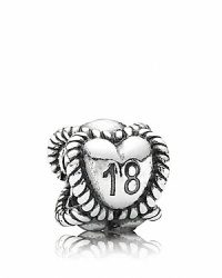 Commemorate a special celebration with a gleaming sterling silver birthday milestone charm from PANDORA.