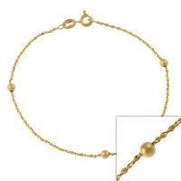 14k Gold Filled Italian Twisted Serpentine Beaded Chain Bracelet 14k Gold Filled Italian Twisted Serpentine Beaded Chain Bracelet