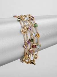 From the Mini Jaipur Collection. Colorful strands of semi-precious, faceted stones set in hand-engraved 18k gold. May include amethyst, light amethyst, green amethyst, iolite, garnet, green garnet, orange garnet, tourmalines, citrine, lemon citrine, peridot, pink quartz, smoky quartz and topazLength, about 7Lobster clasp closureMade in ItalyPlease note: Stones may vary. From the Mini Jaipur Collection. Colorful strands of semi-precious, faceted stones set in hand-engraved 18k gold. May include amethyst, light amethyst, green amethyst, iolite, garnet, green garnet, orange garnet, tourmalines, citrine, lemon citrine, peridot, pink quartz, smoky quartz and topazLength, about 7Lobster clasp closureMade in ItalyPlease note: Stones may vary.