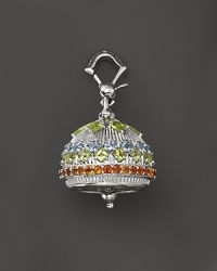 Inspired by Zen philosophy, this intricately detailed, matte sterling silver meditation bell from Paul Morelli is set with peridot, blue topaz and madeira citrine. Inspired by Zen philosophy, this intricately detailed, matte sterling silver meditation bell from Paul Morelli is set with peridot, blue topaz and madeira citrine.